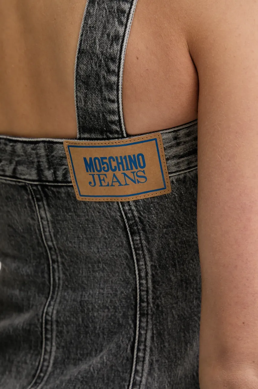 Rifľové šaty Moschino Jeans