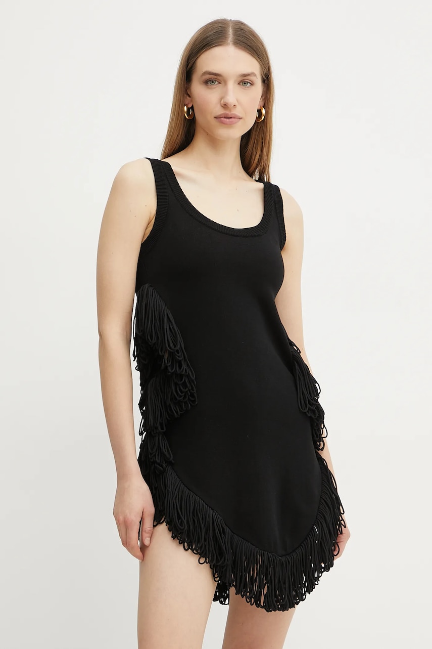 Simona Corsellini rochie culoarea negru, mini, mulata, P25CPABO05 Simona Corsellini rochie culoarea negru, mini, mulata, P25CPABO05