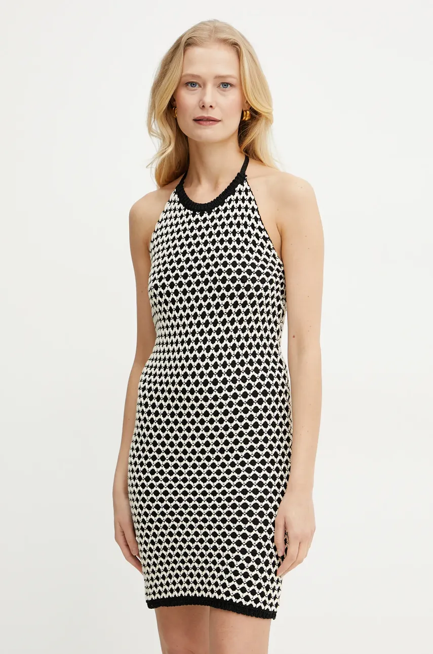 Simona Corsellini rochie culoarea negru, mini, mulată, P25CPABO07