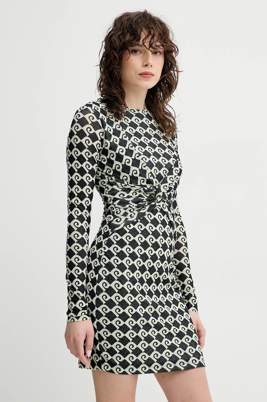 Nanushka rochie HESTIAH culoarea negru, maxi, dreaptă, NW25RSDR16399