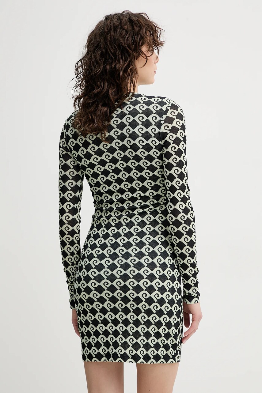 Сукня Nanushka HESTIAH колір чорний maxi пряма NW25RSDR16399