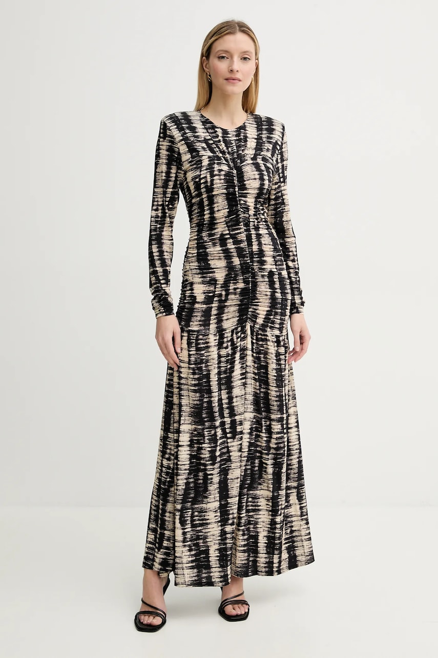 Gestuz rochie culoarea negru, maxi, evazată, 10909962 - 0 | YEO