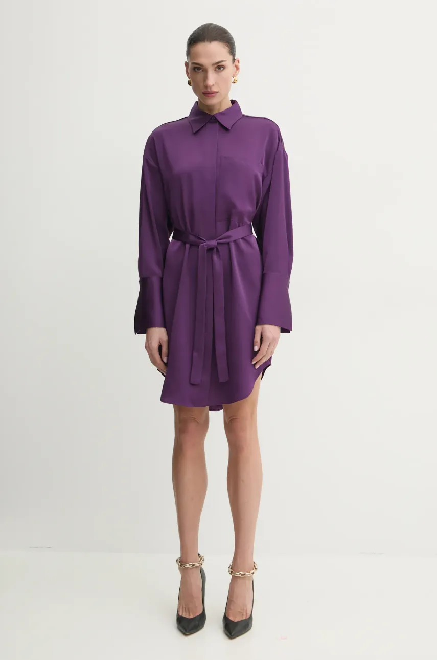 Платье MAX&Co. цвет фиолетовый mini oversize 2516221031200 Платье MAX&Co. цвет фиолетовый mini oversize 2516221031200