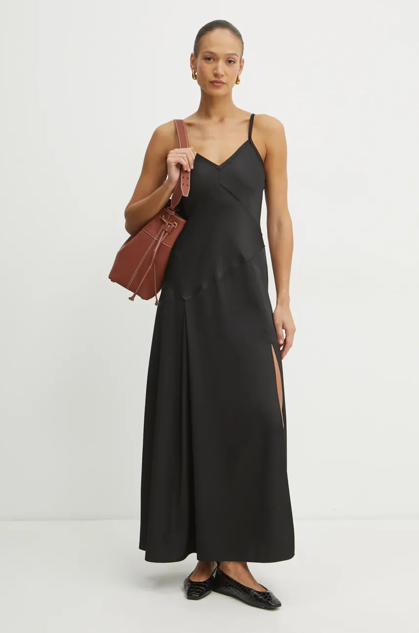 MAX&Co. rochie culoarea negru, maxi, dreaptă, 2516221121200