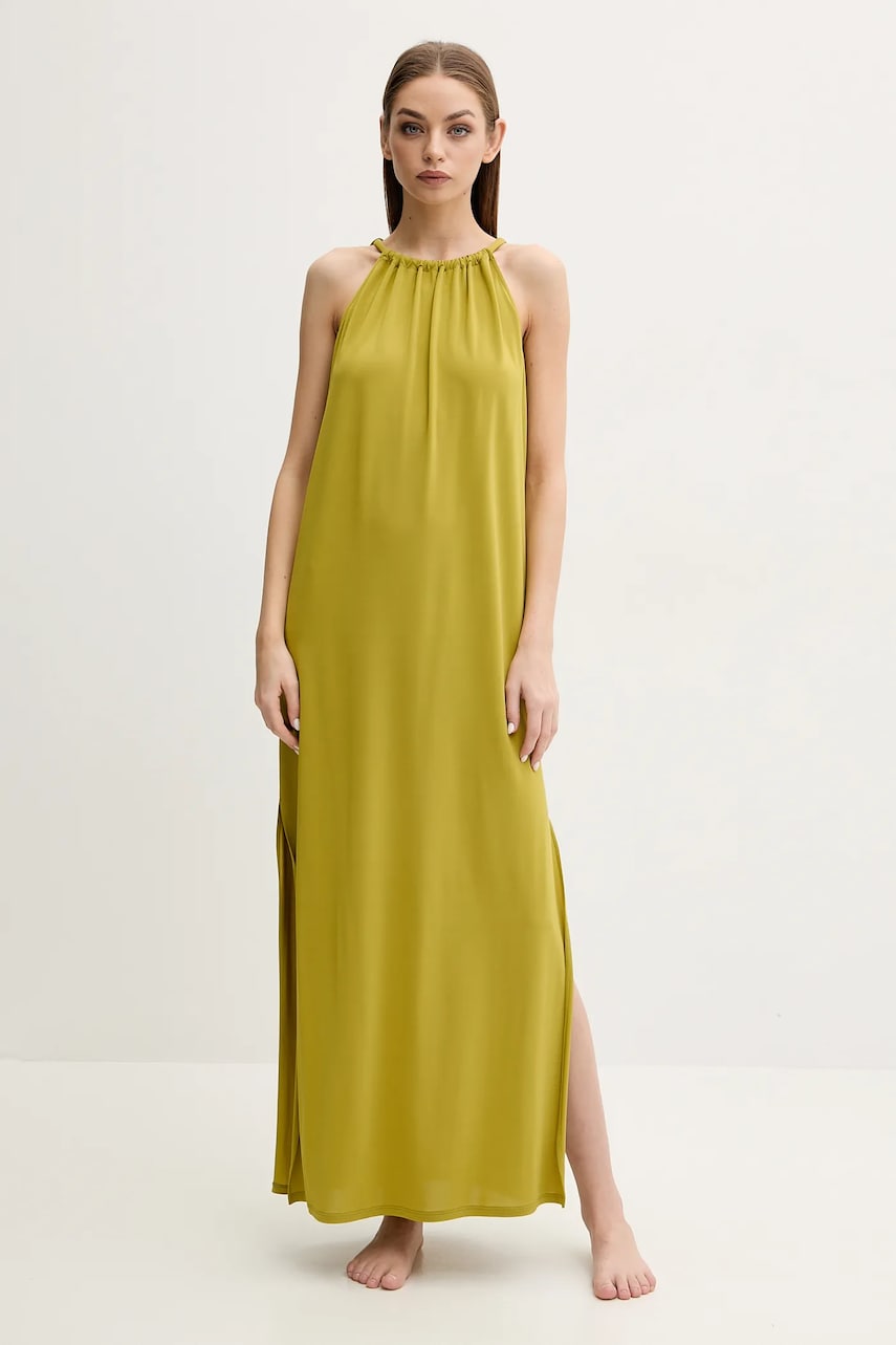 Max Mara Beachwear rochie de plaja culoarea verde, 2516621029600