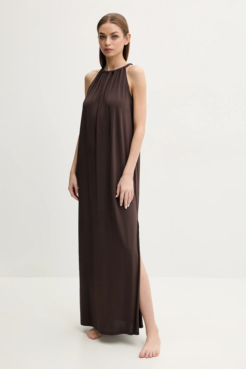 Max Mara Beachwear rochie de plaja culoarea maro, 2516621029600 Max Mara Beachwear rochie de plaja culoarea maro, 2516621029600