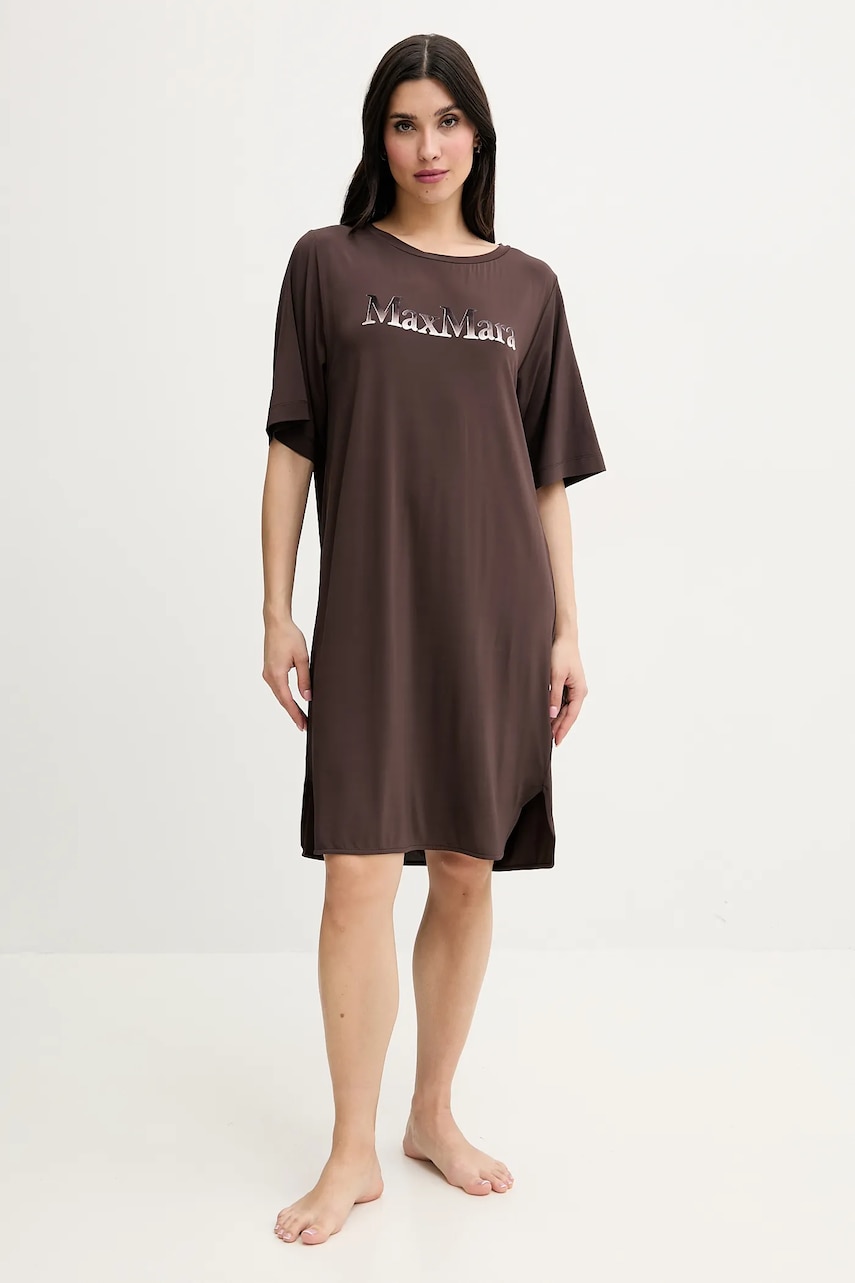 Max Mara Beachwear rochie de plajă culoarea maro, 2516621039600 Max Mara Beachwear rochie de plajă culoarea maro, 2516621039600