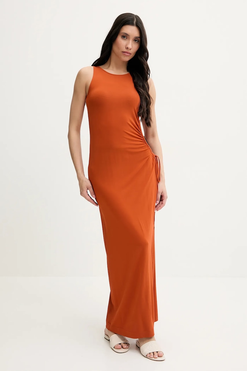 Max Mara Beachwear rochie de plajă culoarea portocaliu, 2516621049600 Max Mara Beachwear rochie de plajă culoarea portocaliu, 2516621049600
