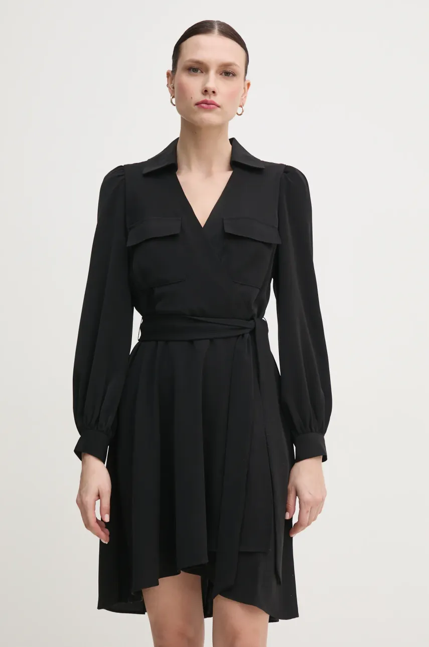 Dkny rochie culoarea negru, mini, evazată, DD3K7484