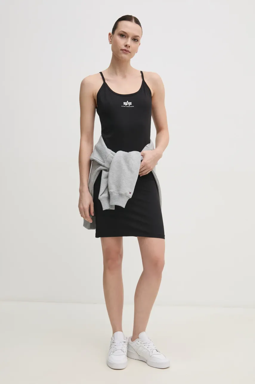 Платье Alpha Industries цвет чёрный mini облегающее 116078 Платье Alpha Industries цвет чёрный mini облегающее 116078