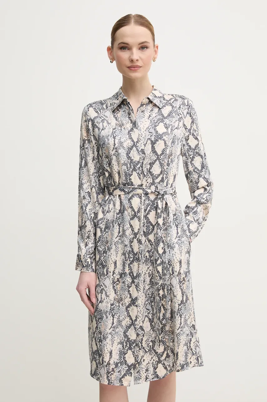 OUI rochie culoarea bej, mini, evazată, 92082