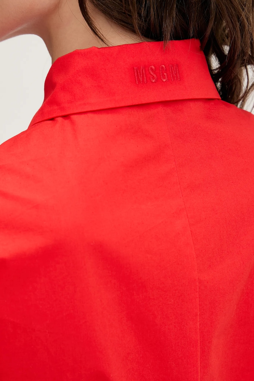 Бавовняна сукня MSGM колір червоний midi пряма 3842MDA30X.257315