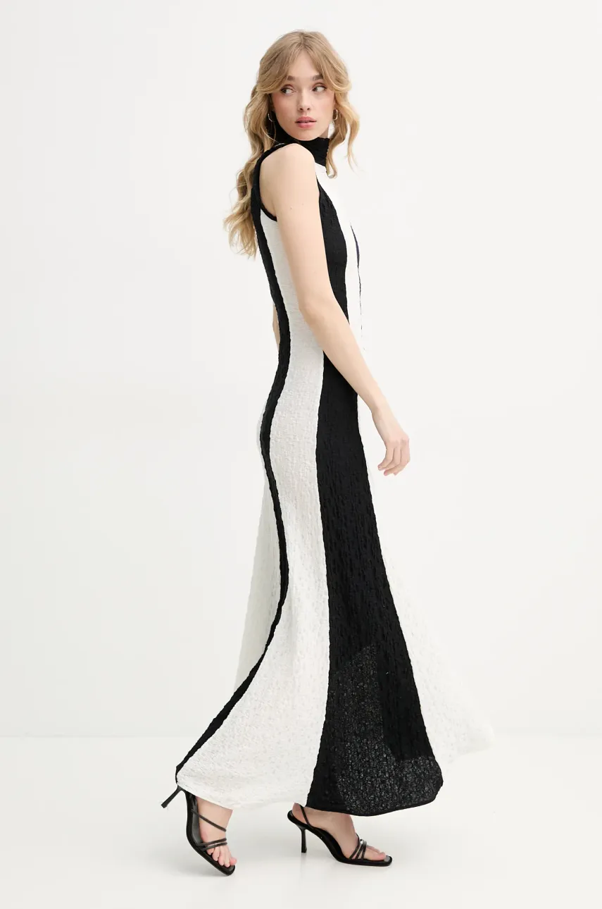 Платье MSGM цвет чёрный maxi расклешённое 3842MDA29Y.257317 Платье MSGM цвет чёрный maxi расклешённое 3842MDA29Y.257317