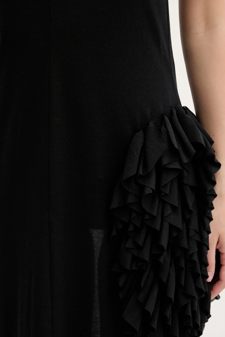 Сукня MSGM колір чорний maxi пряма 3842MDA49.257310