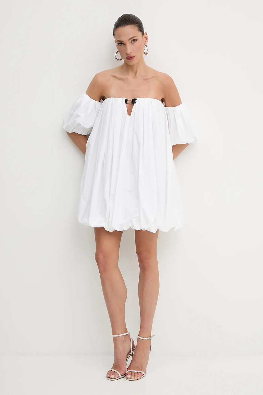 Хлопковое платье Pinko цвет белый mini oversize 105211 A2LD Хлопковое платье Pinko цвет белый mini oversize 105211 A2LD