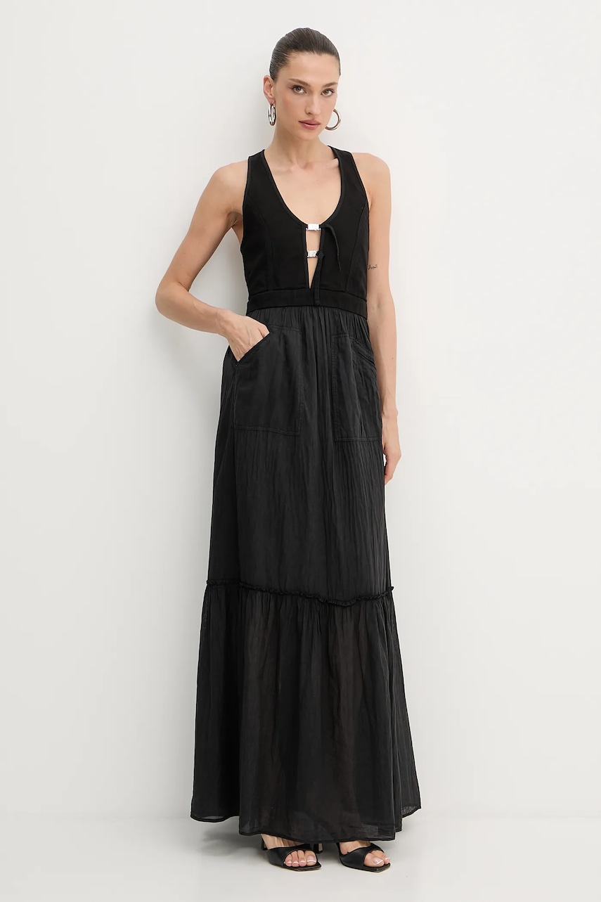 Платье Pinko цвет чёрный maxi расклешённое 105254 A2MI Платье Pinko цвет чёрный maxi расклешённое 105254 A2MI