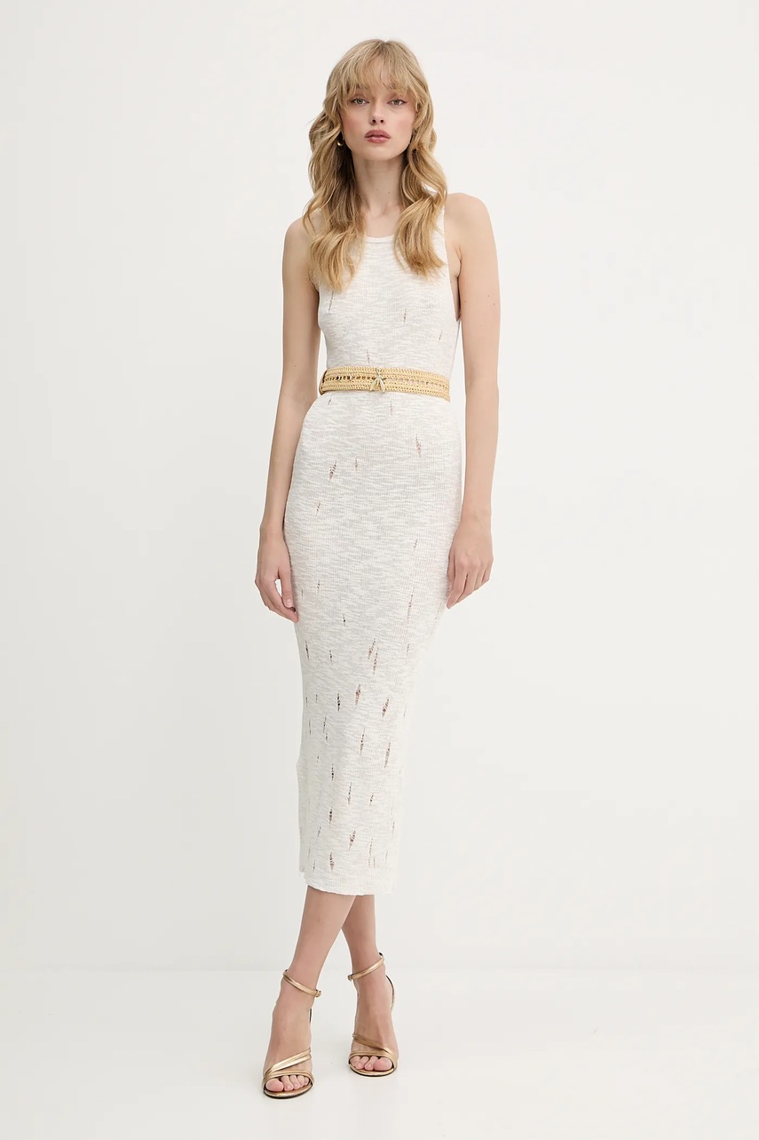 Платье Pinko цвет бежевый maxi прямое 105141 A2LP