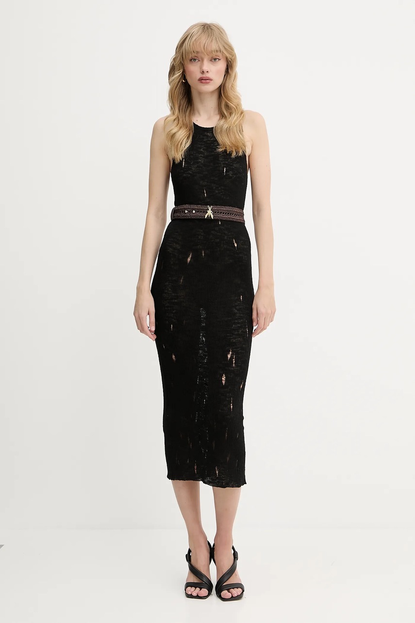 Платье Pinko цвет чёрный maxi прямое 105141 A2LP