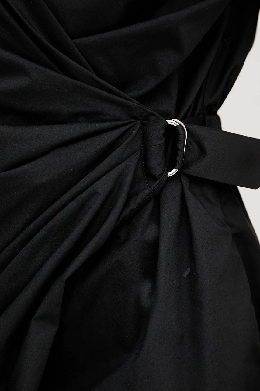 Бавовняна сукня Pinko колір чорний mini розкльошена 105215 A2LD