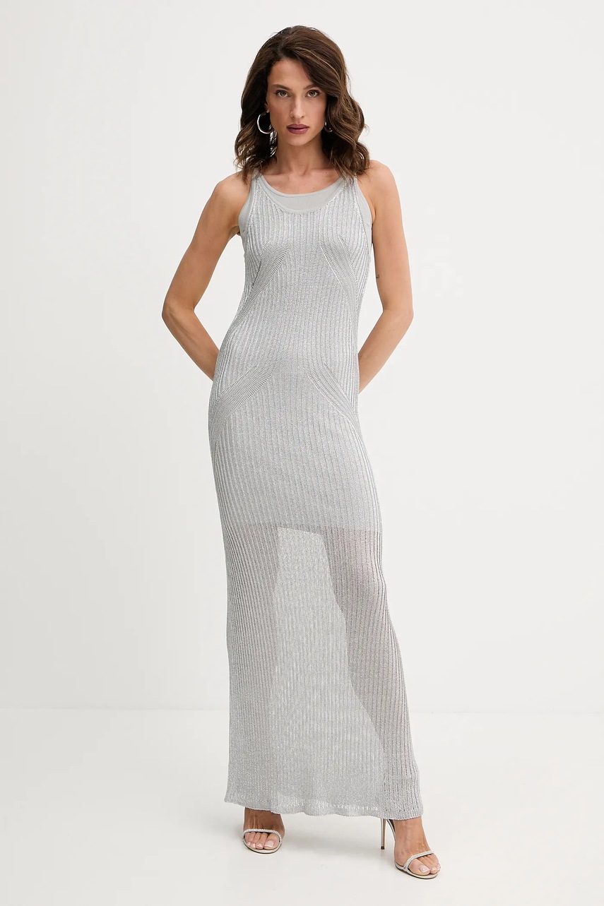 Платье Pinko цвет серый maxi облегающее 105146 A2LO