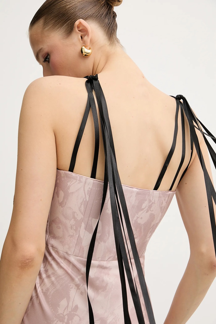 Сукня Pinko REIMAGINE by Patrick Mcdowell колір рожевий maxi пряма 104996 A2JM