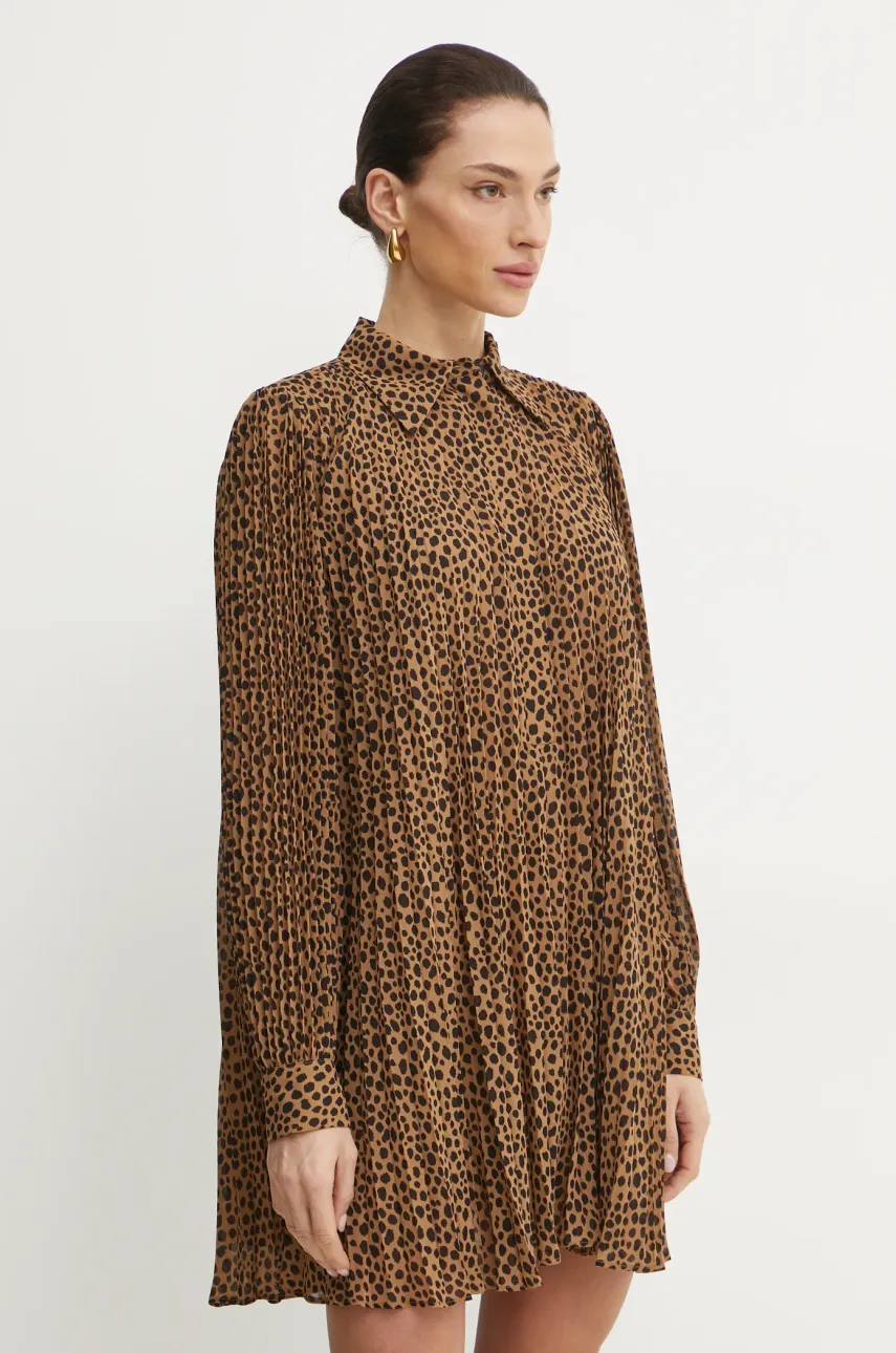 MICHAEL Michael Kors rochie culoarea maro, mini, dreaptă, MR582QYGRY