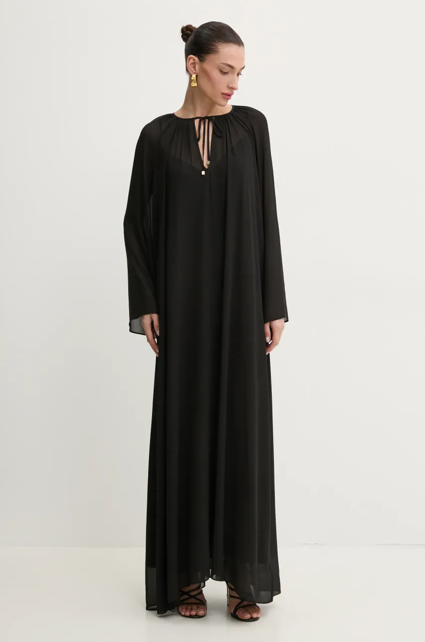 MICHAEL Michael Kors rochie culoarea negru, maxi, evazată, MR582U57R3
