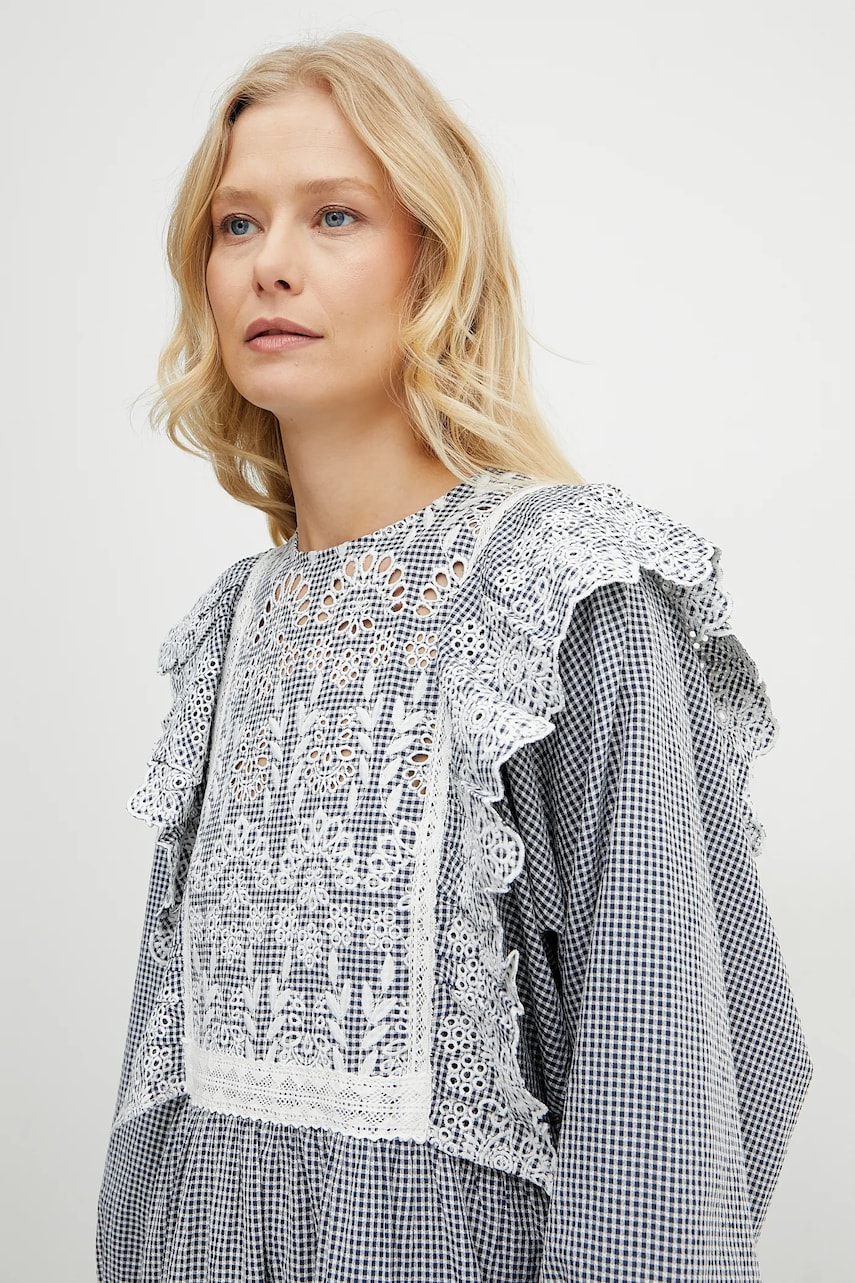 Сукня Weekend Max Mara колір синій midi розкльошена 2515221011600