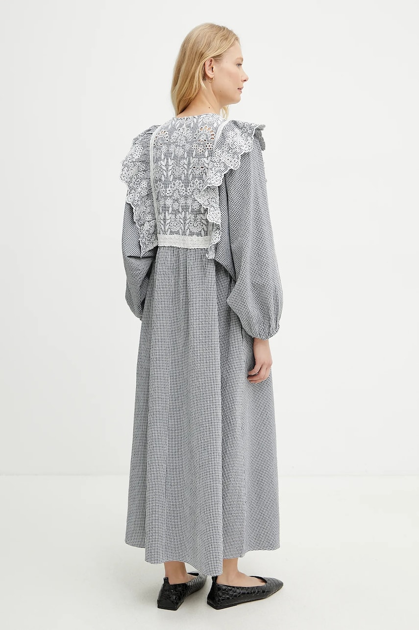Сукня Weekend Max Mara колір синій midi розкльошена 2515221011600