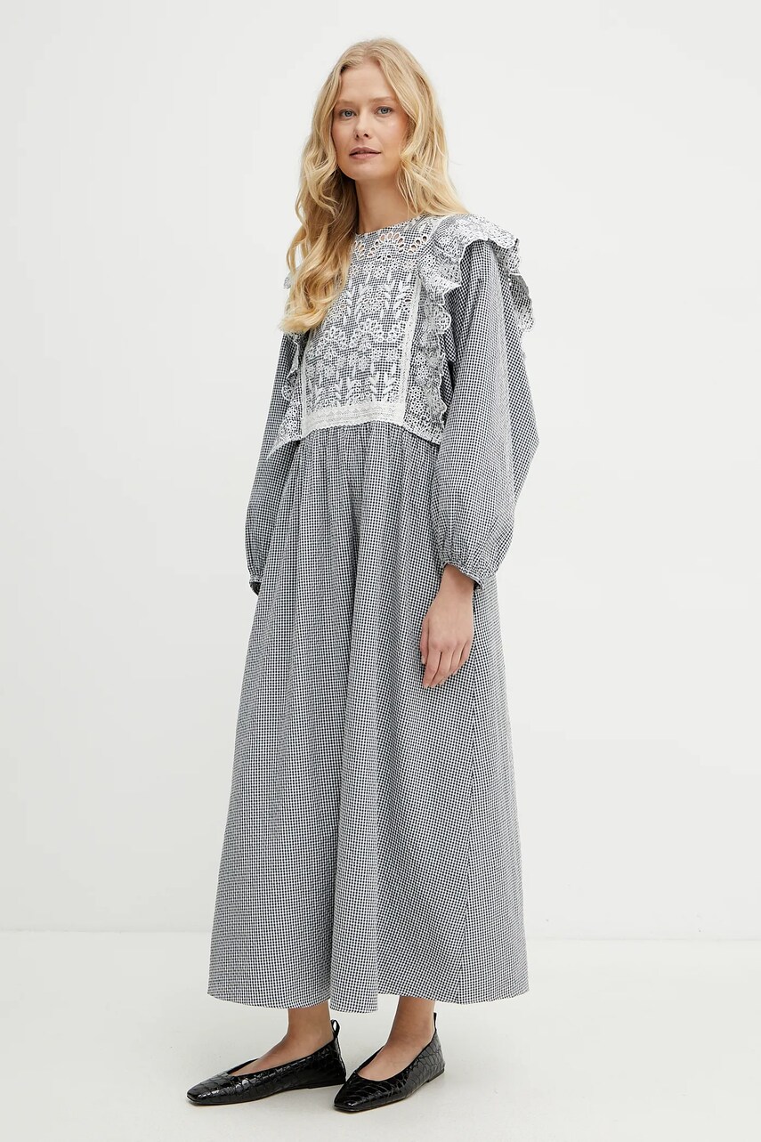 Сукня Weekend Max Mara колір синій midi розкльошена 2515221011600