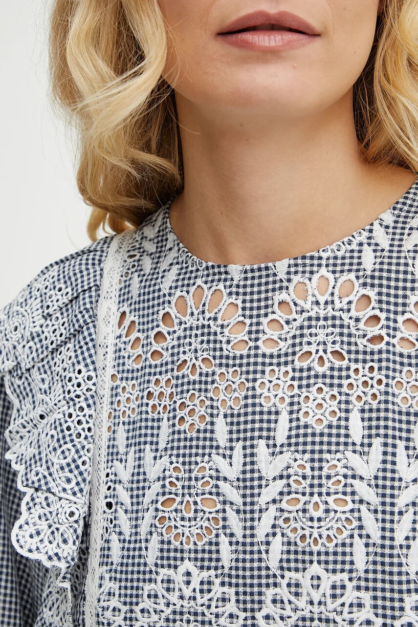 Сукня Weekend Max Mara колір синій midi розкльошена 2515221011600