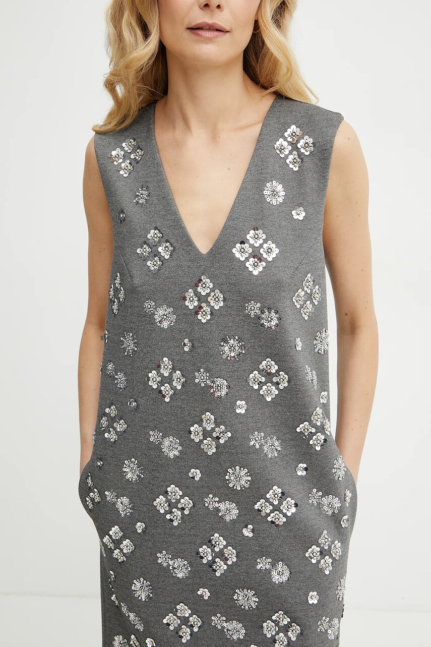 Сукня Weekend Max Mara колір сірий mini пряма 2515621081600