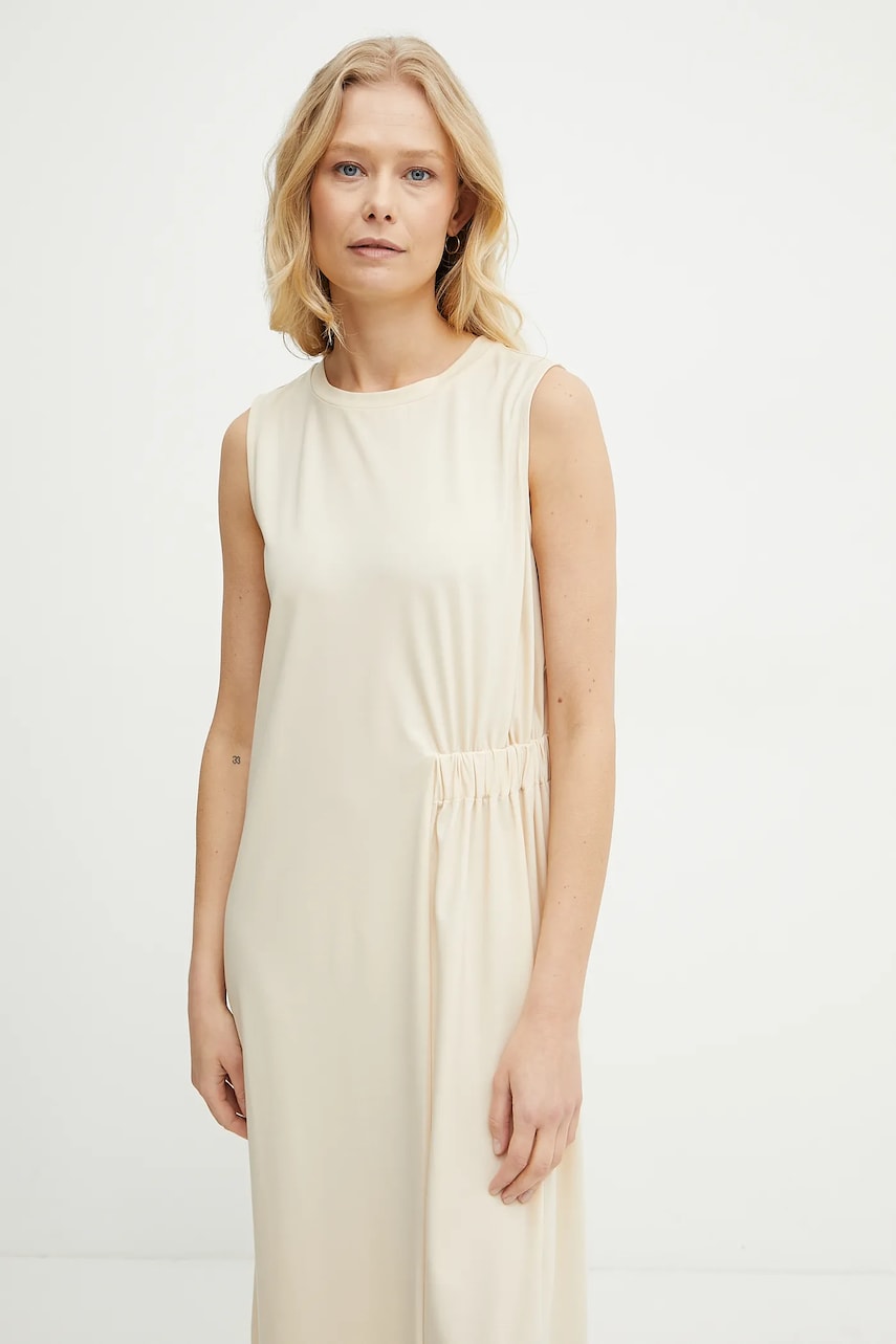 Сукня Weekend Max Mara колір бежевий maxi пряма 2515621032600