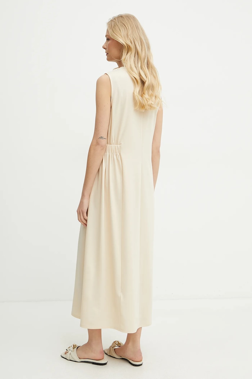 Сукня Weekend Max Mara колір бежевий maxi пряма 2515621032600