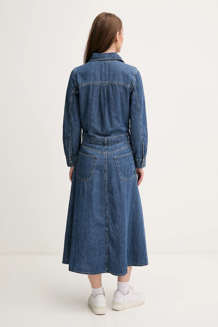 Джинсова сукня United Colors of Benetton midi пряма 4RZKDV0B5