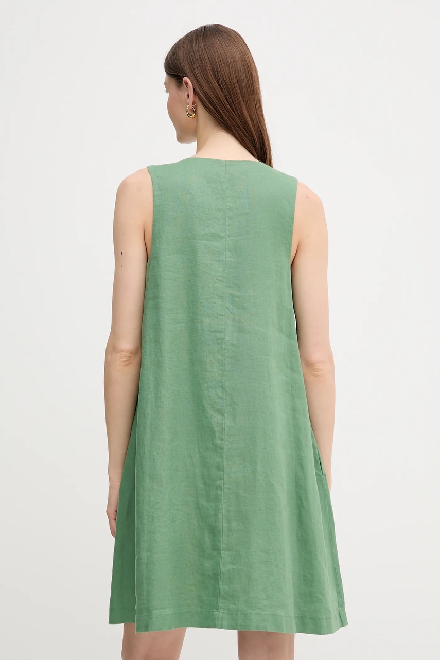 Льняна сукня United Colors of Benetton mini розкльошена 4AGHDV0AX