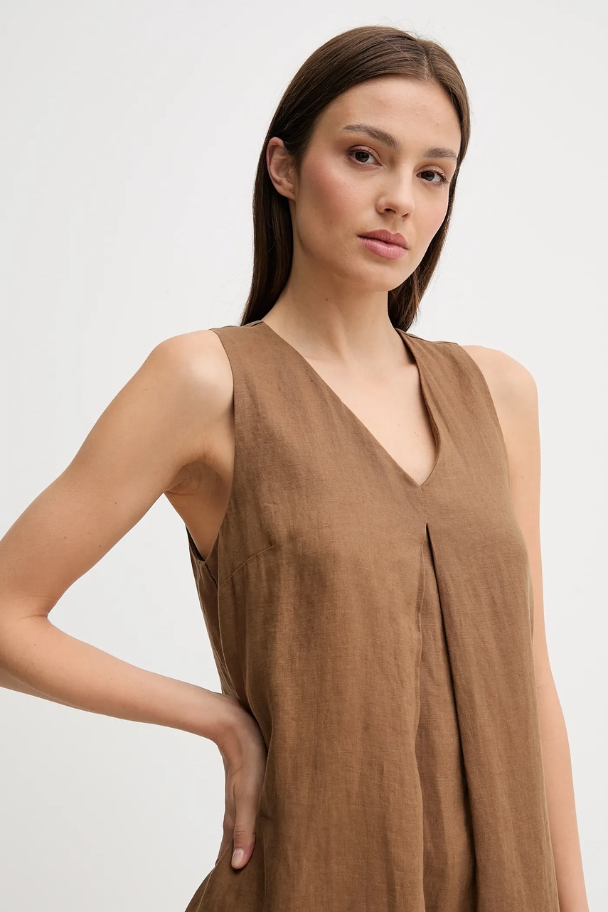 Льняна сукня United Colors of Benetton