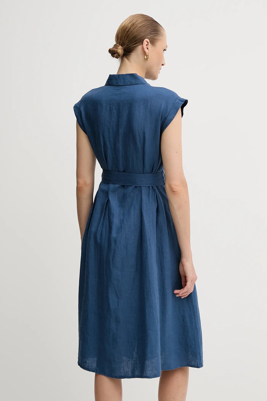 Льняна сукня United Colors of Benetton mini розкльошена 4AGHDV0B1