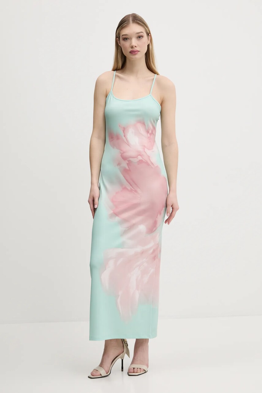 Сукня Desigual LYON колір зелений maxi розкльошена 25SWVK44