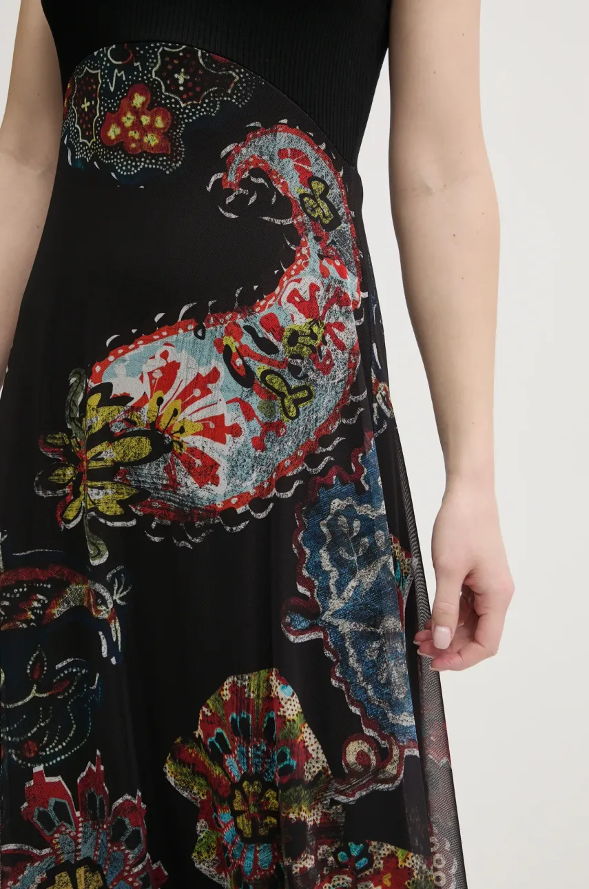 Šaty Desigual PAISLEY MESH_LACROIX
