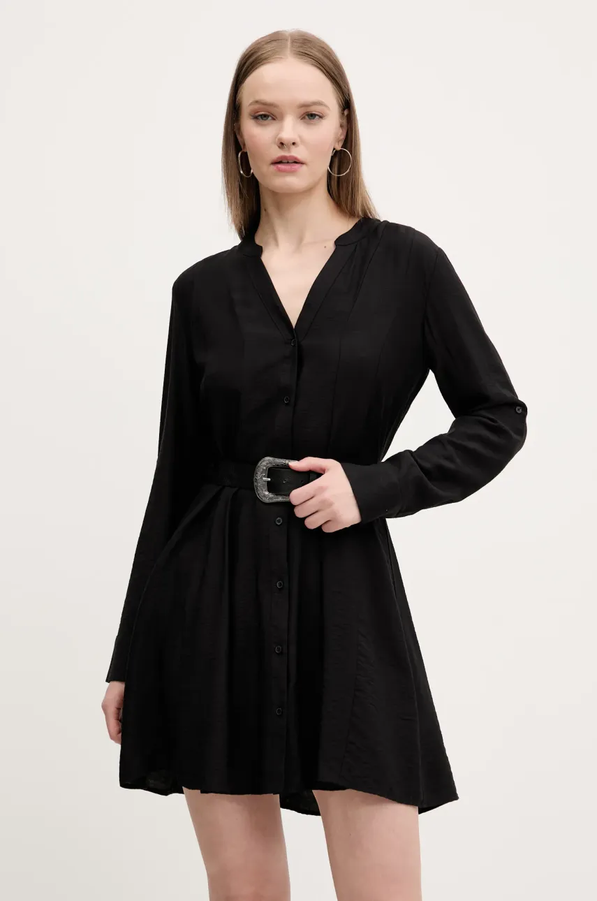 Desigual rochie PARIS culoarea negru, mini, dreaptă, 25SWVW32