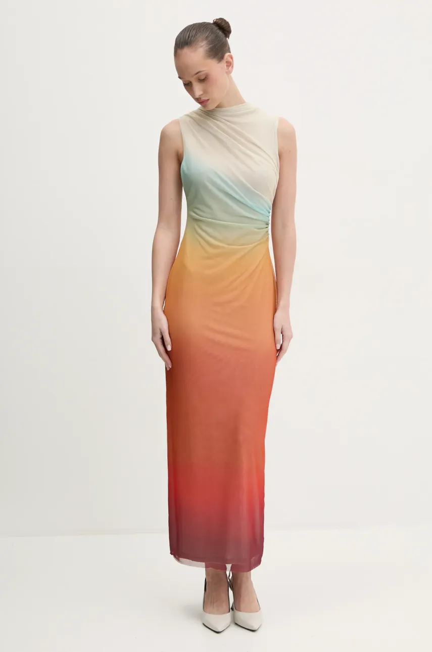 Desigual rochie SAHARA culoarea bej, maxi, mulată, 25SWVK57
