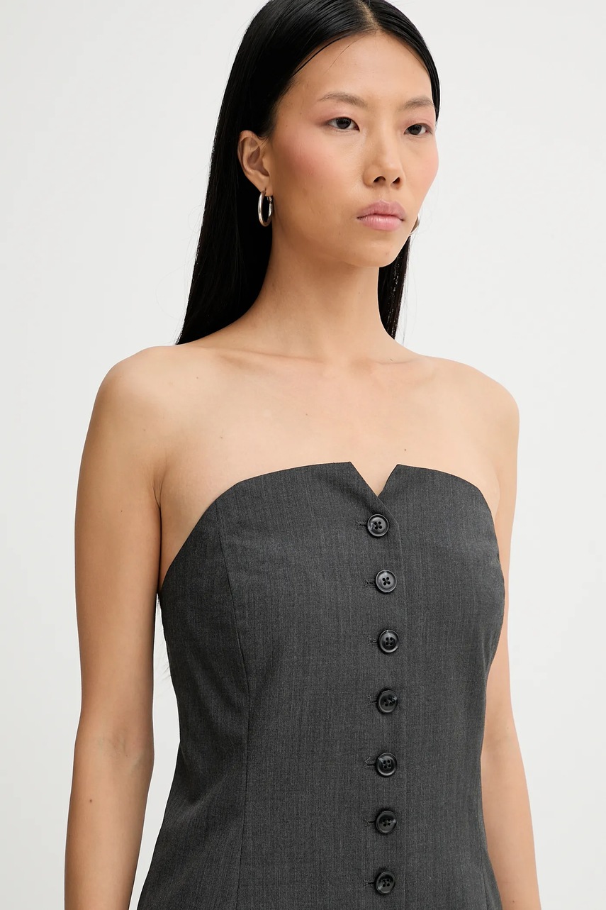 Сукня з домішкою вовни Samsoe Samsoe Saellen колір сірий mini облягаюча F24400132