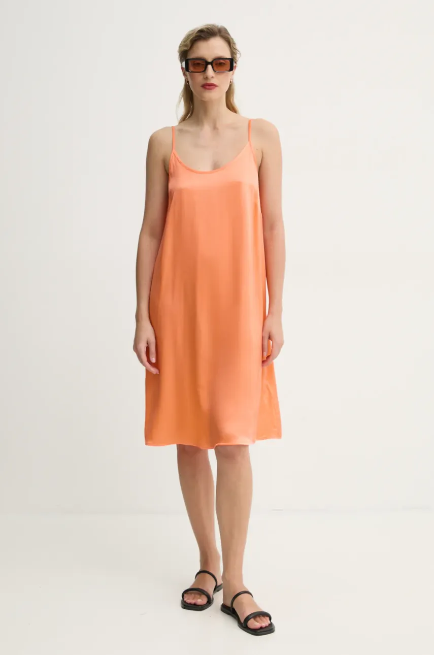 American Vintage rochie culoarea portocaliu, mini, evazată, VOO14AE25