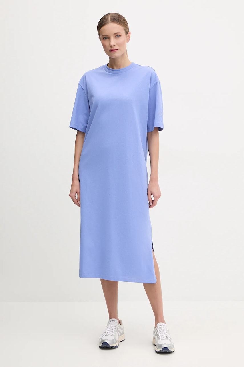 The North Face rochie din bumbac Oversized culoarea violet, maxi, oversize, NF0A8C2E0YI1