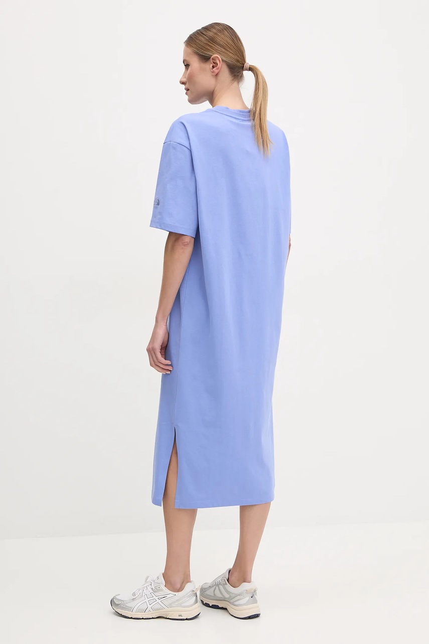 Бавовняна сукня The North Face Oversized колір фіолетовий maxi oversize NF0A8C2E0YI1