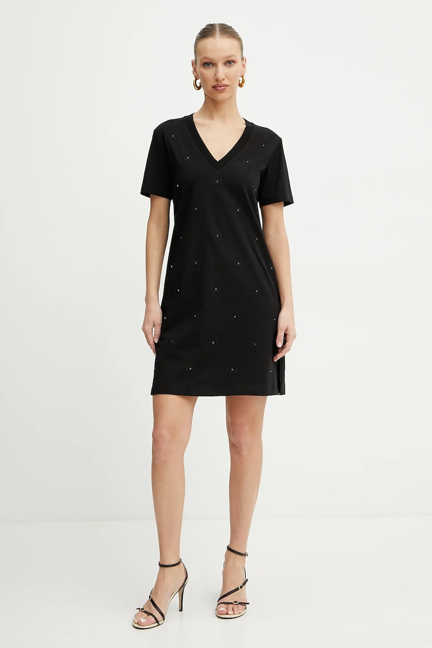Платье Liu Jo цвет чёрный mini прямое TA5192 JS088 Платье Liu Jo цвет чёрный mini прямое TA5192 JS088