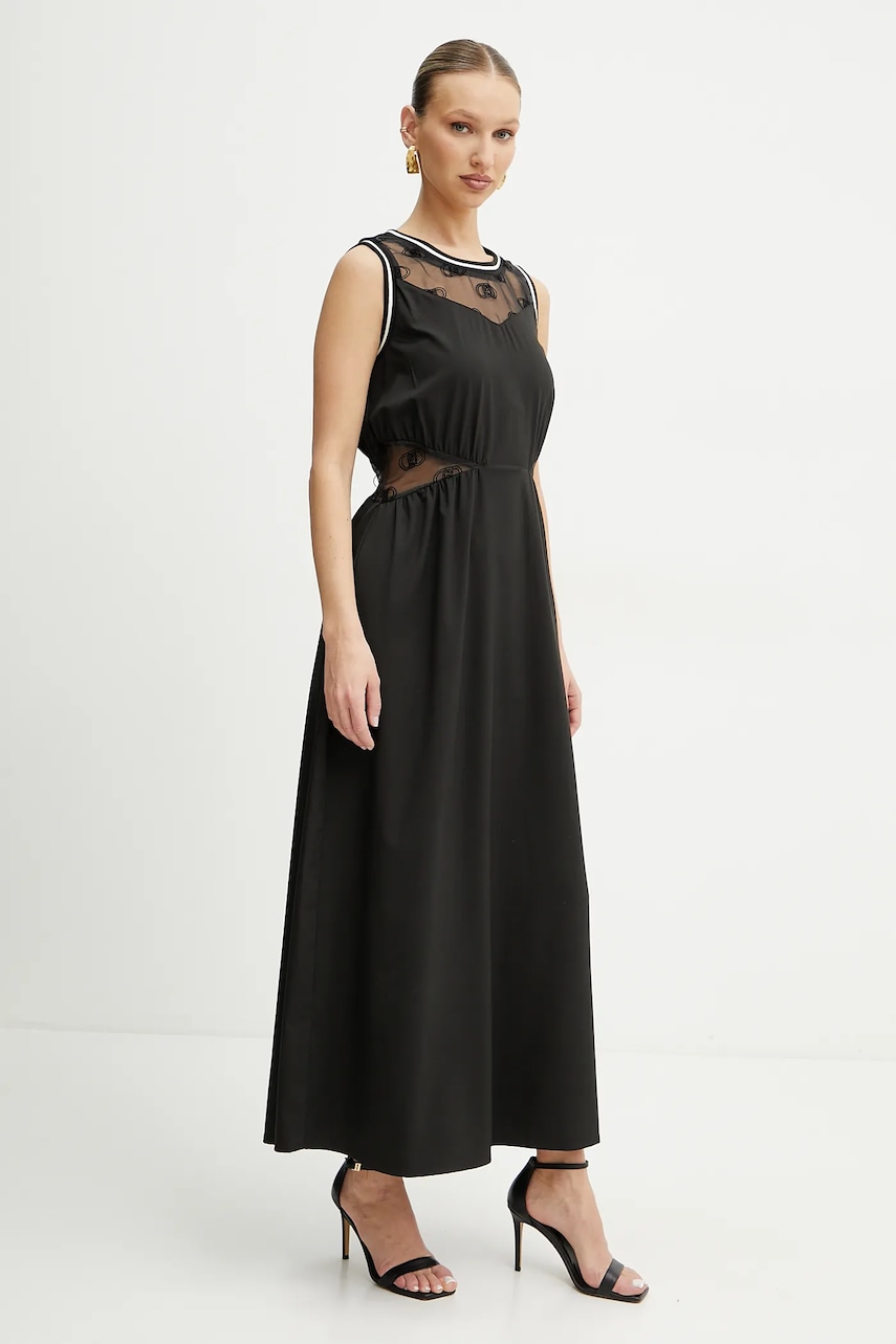 Платье Liu Jo цвет чёрный maxi расклешённое TA5202 TS922 Платье Liu Jo цвет чёрный maxi расклешённое TA5202 TS922