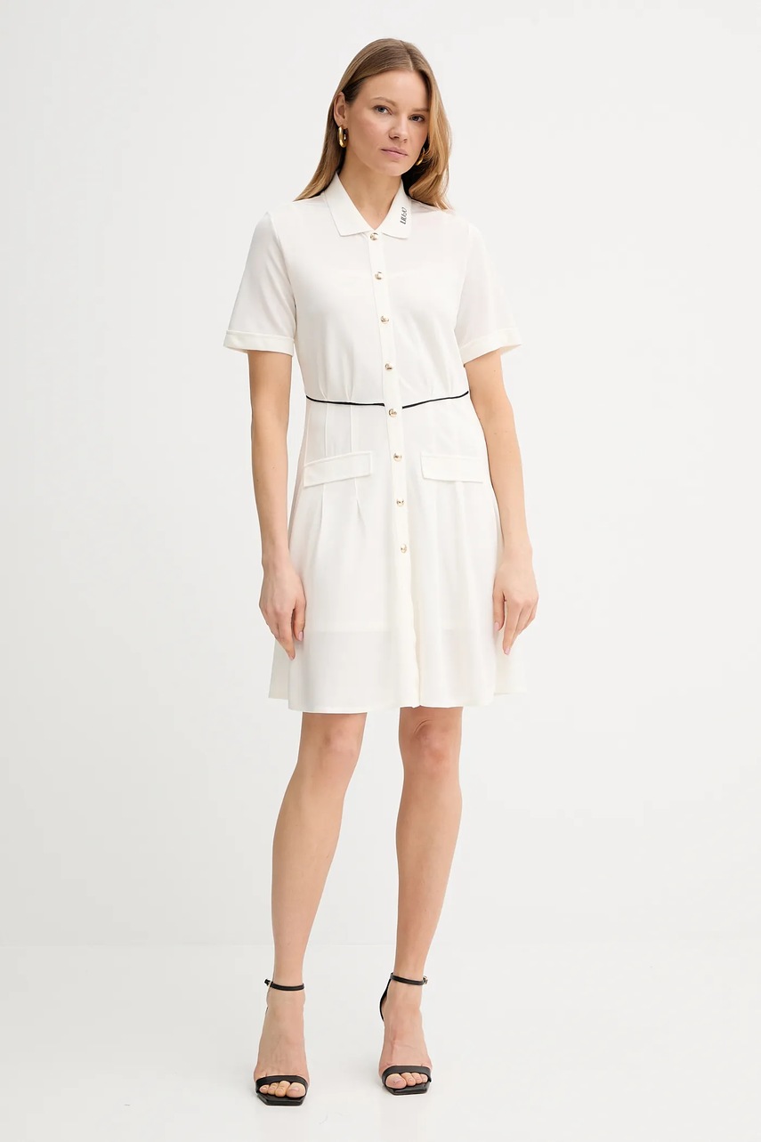 Платье Liu Jo цвет бежевый mini прямое TA5207 J4883