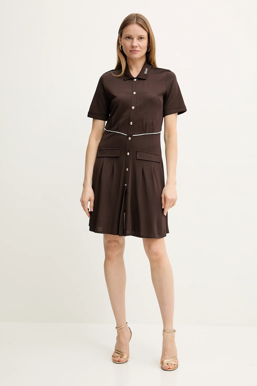 Платье Liu Jo цвет коричневый mini прямое TA5207 J4883